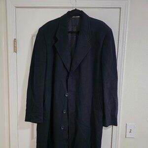 Canali Men's Dark Navy Overcoat (Size XL)
